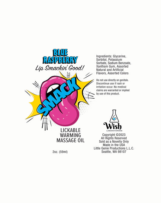Smack Warming and Lickable Massage Oil - 2 Oz