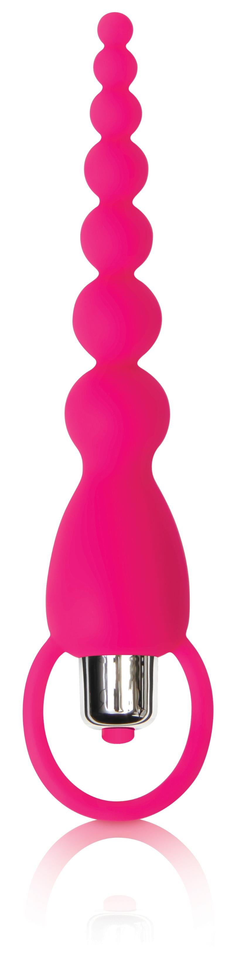 Adam and Eve Silicone Booty Bliss Vibrating Beads  - Pink