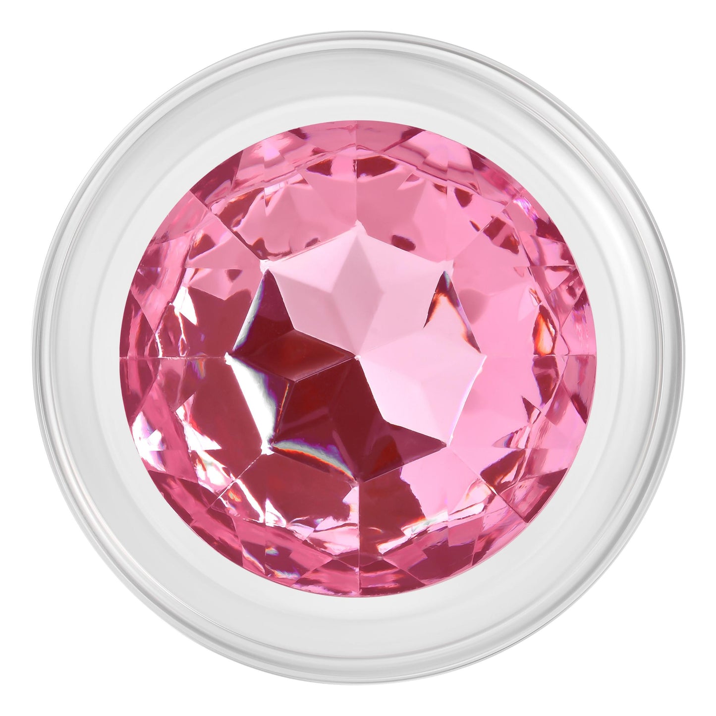 Pink Gem Glass Plug - Pink