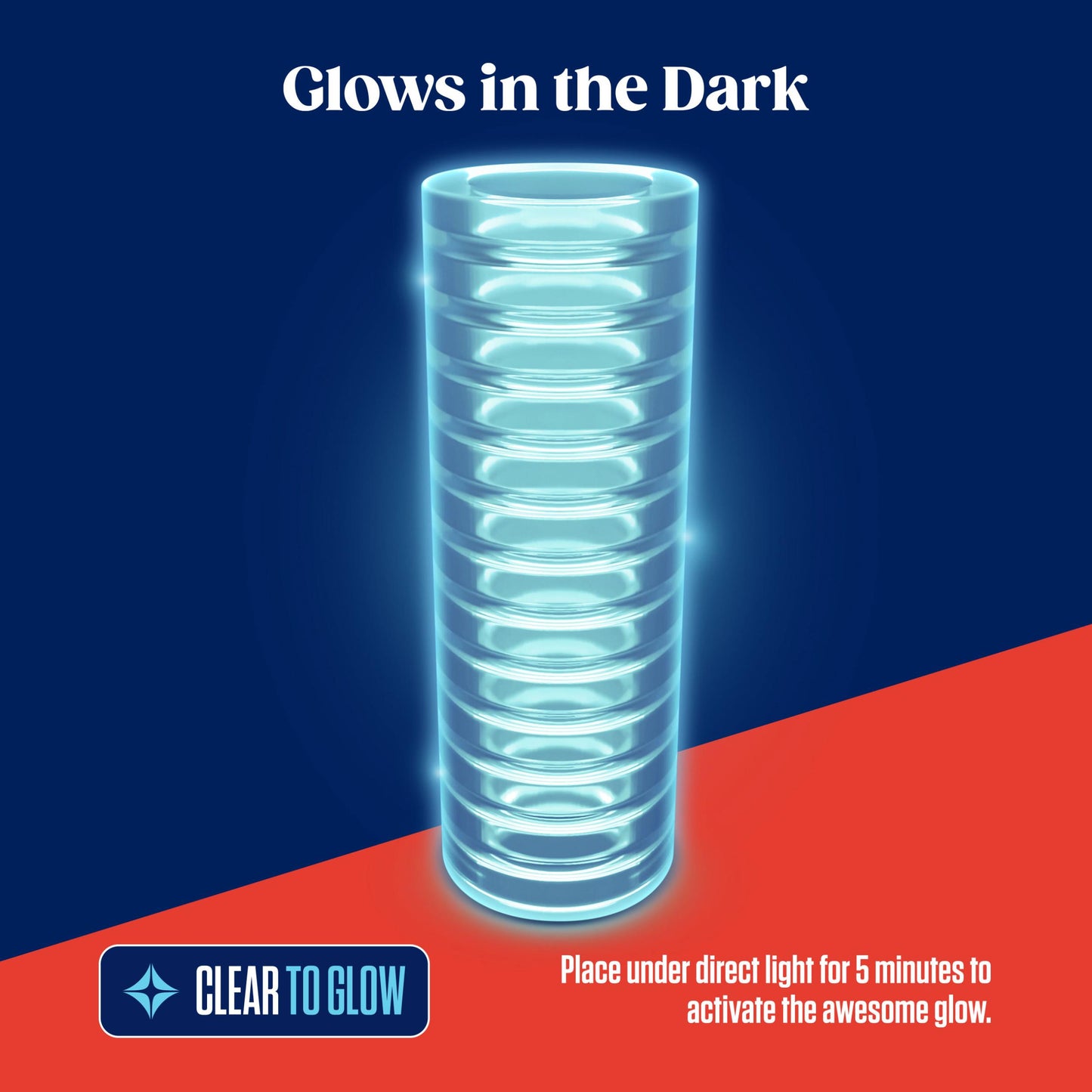 Rize - - Glow in the Dark - Lubricating Stroker - Clear