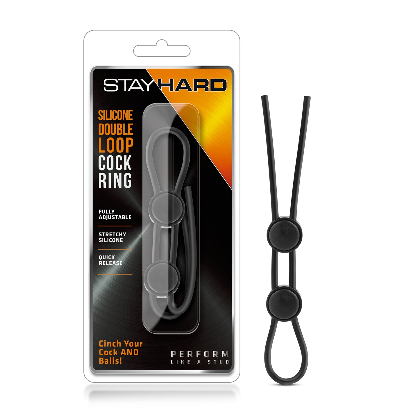Stay Hard - Silicone Double Loop Cock Ring.