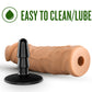 Lock on - - Inch Dildo With Suction Cup Adapter - Mocha
