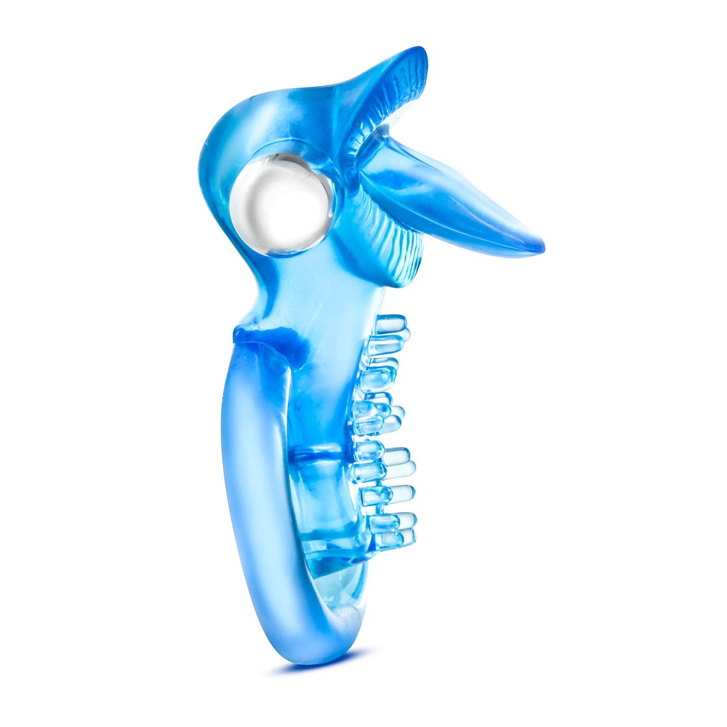 Stay Hard 10 Function Vibrating Tongue Ring - Blue