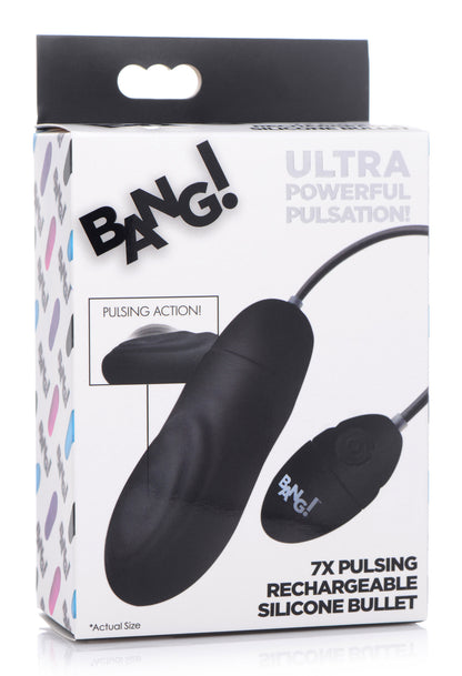 7x Pulsing Rechargeable Silicone Bulle