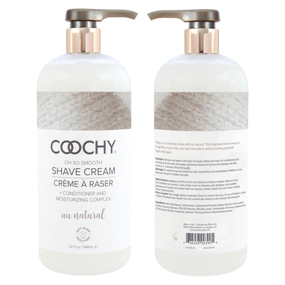 Coochy Shave Cream Au Natural 32 Oz