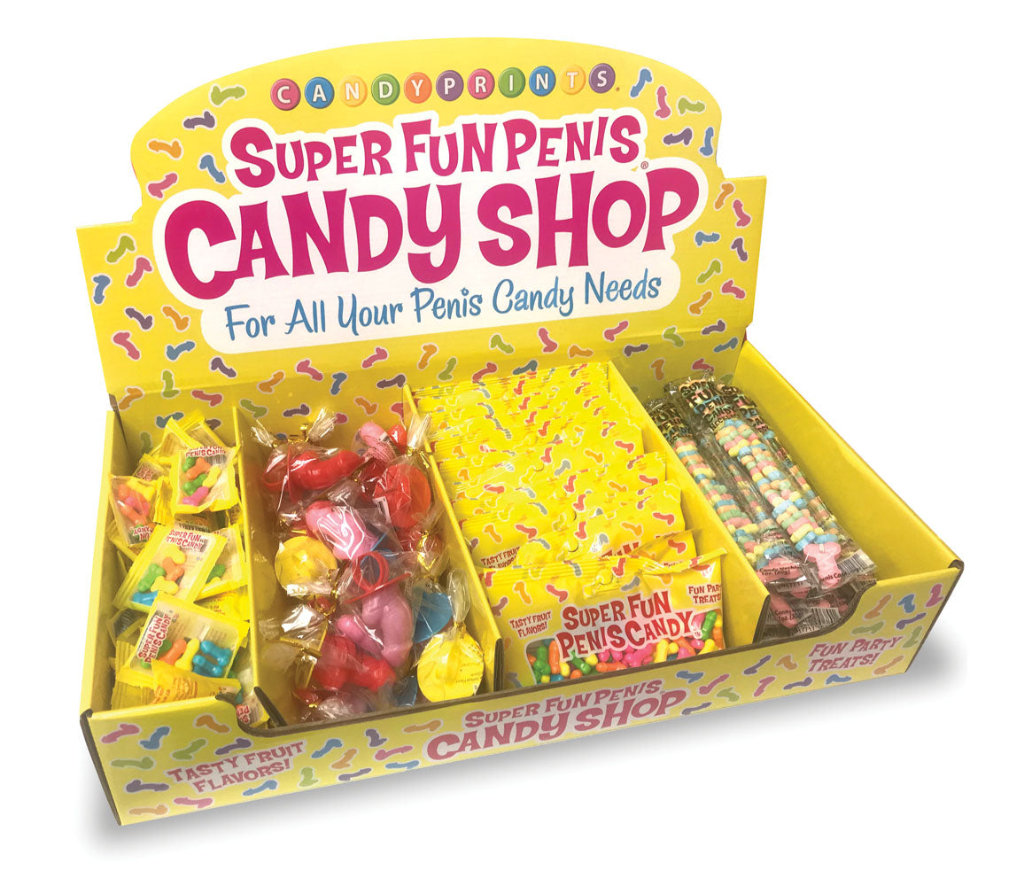 Super Fun Penis Candy Shop 166 Ct Display - for All Your Penis Needs