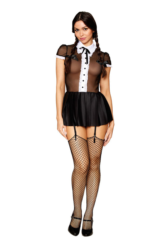 Gothic School Girl - Miss Behavin - One Size -  Black