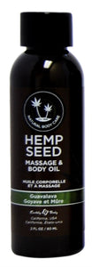 Hemp Seed Massage and Body Oil - Guavalava 2 Fl. Oz- 60ml