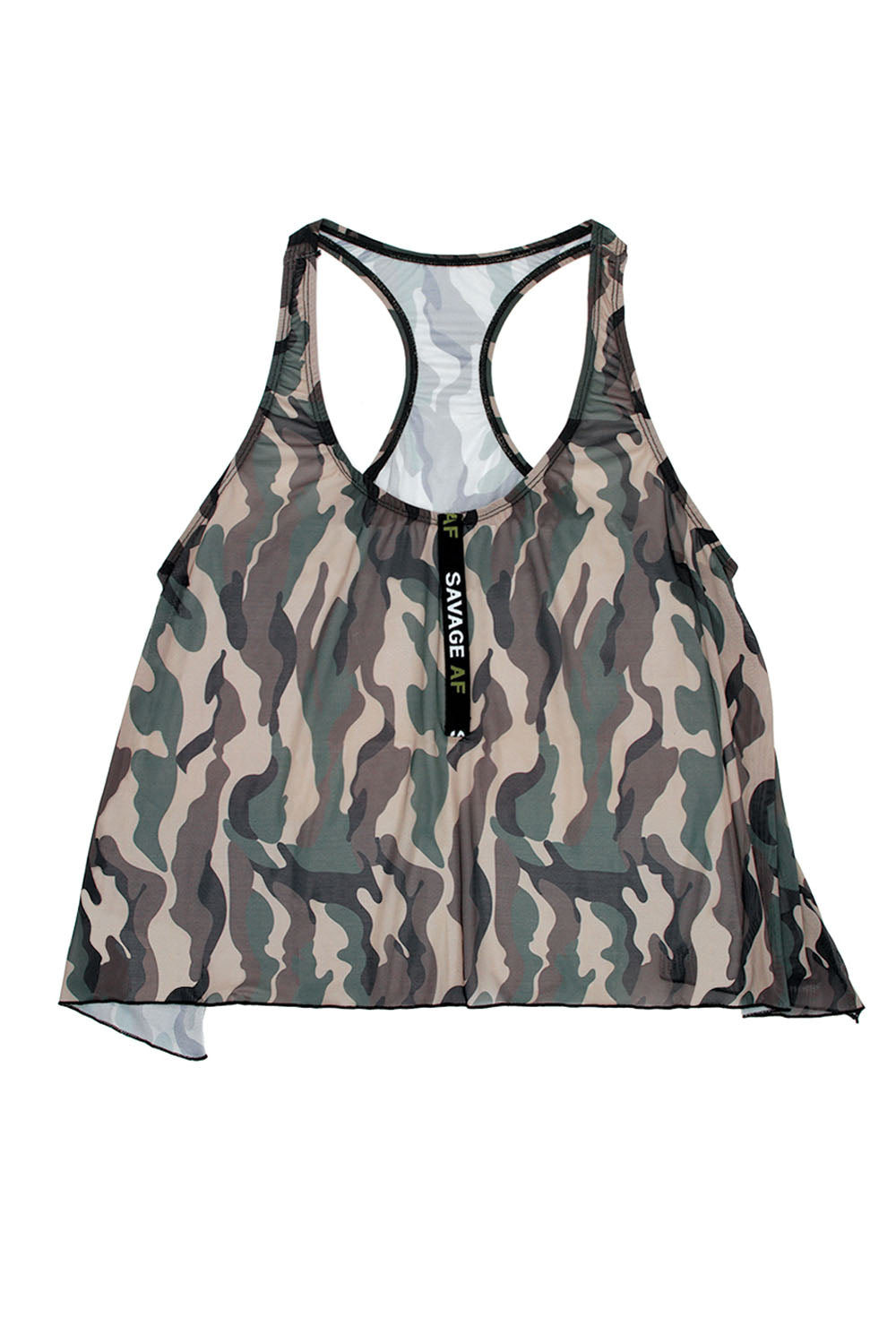 Savage Af Swing Top - Forest Camo -
