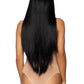 33 Inch Long Straight Wig - Black