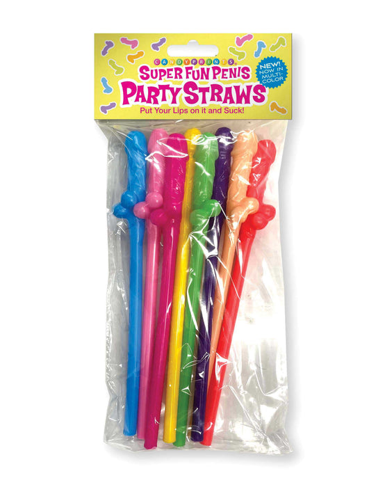 Super Fun Penis Straws - Multicolor
