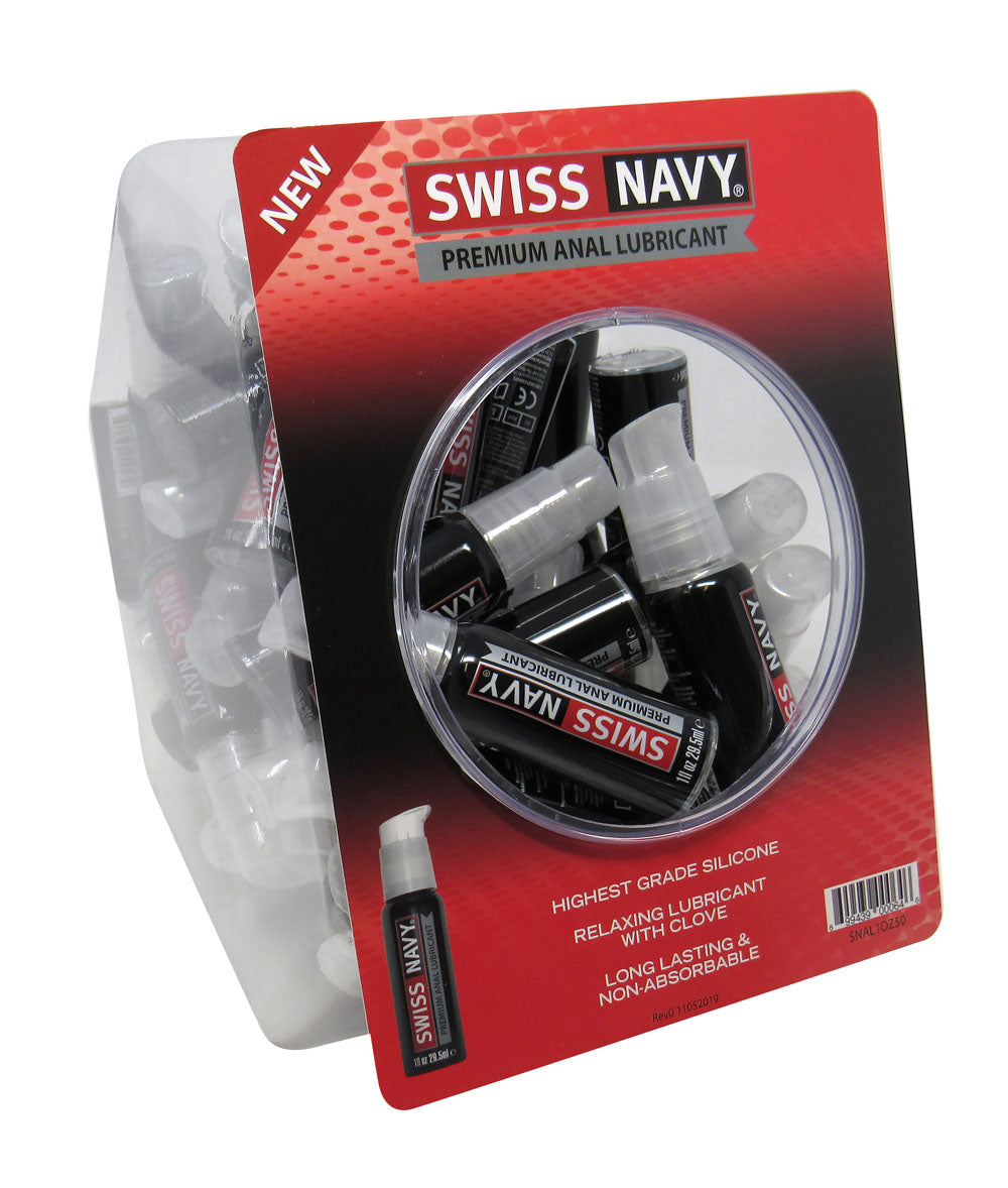Swiss Navy Silicone Based Anal - 50 Count Bowl - 1 Oz. Bottles