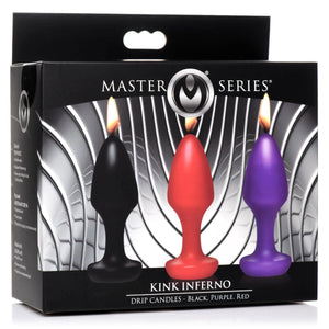 Kink Inferno Drip Candles - Black, Purple, Red