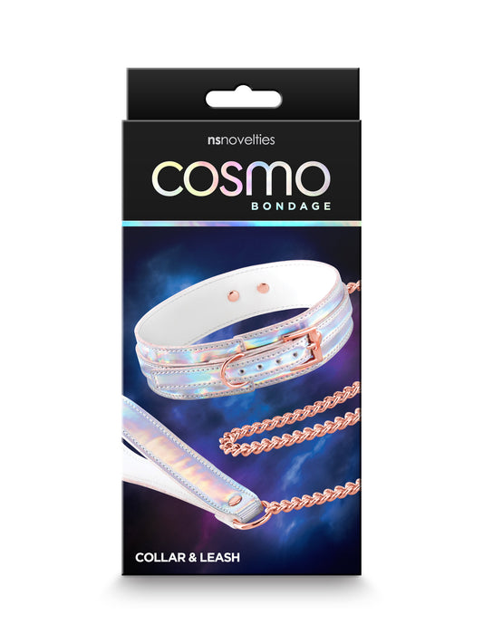 Cosmo Bondage - Collar and Leash - Rainbow