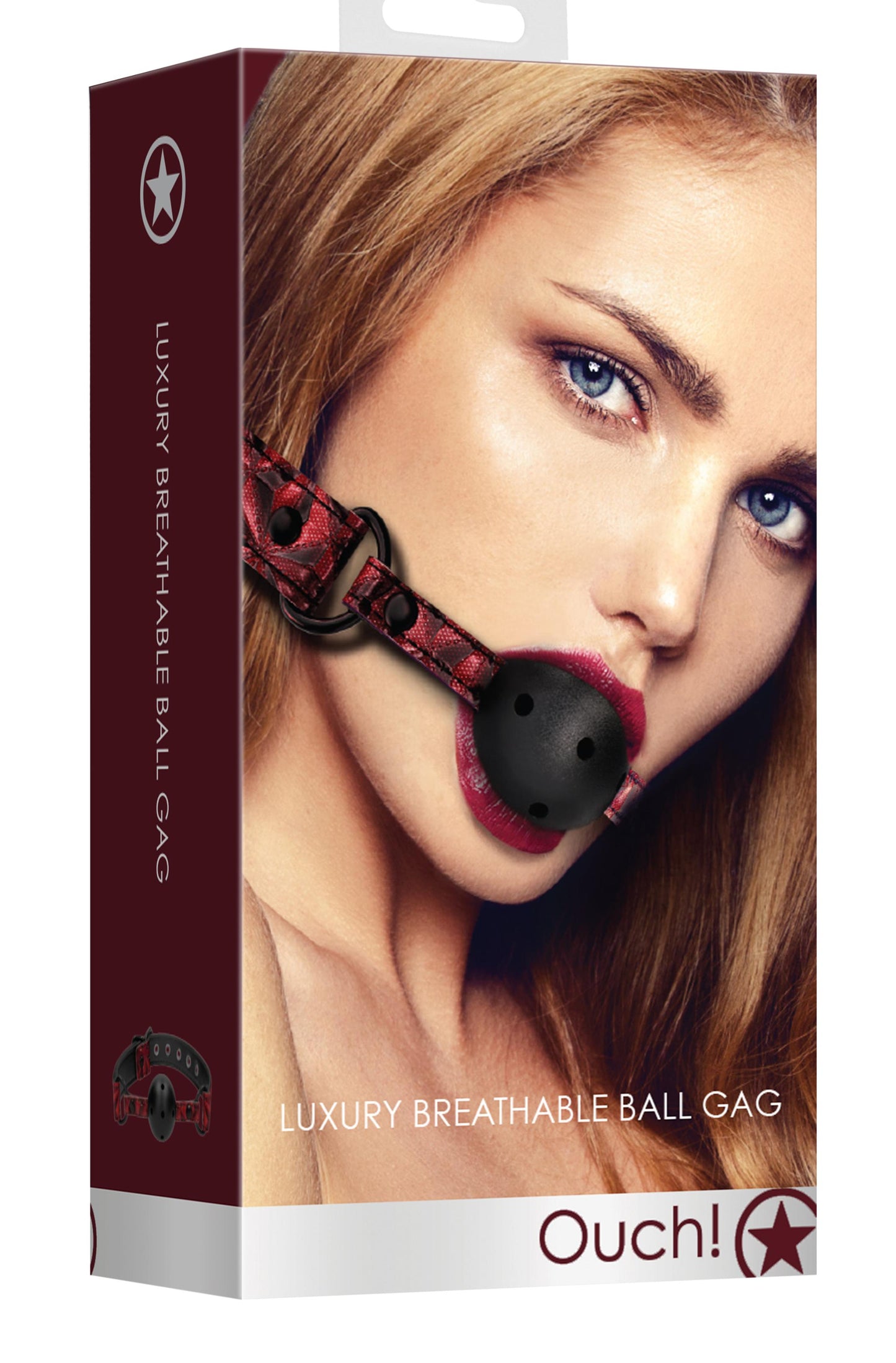 Breathable Luxury Ball Gag - Burgundy