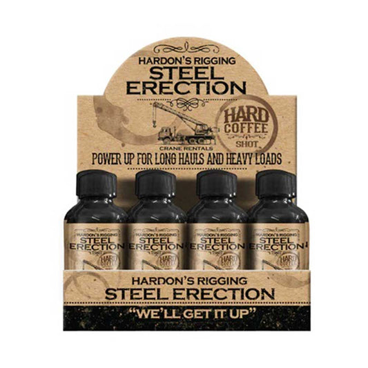 Steel Erection Hard Coffee Shot Display of 12