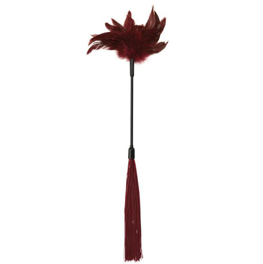 Sex and Mischief Enchanted Feather Tickler - Burgundy
