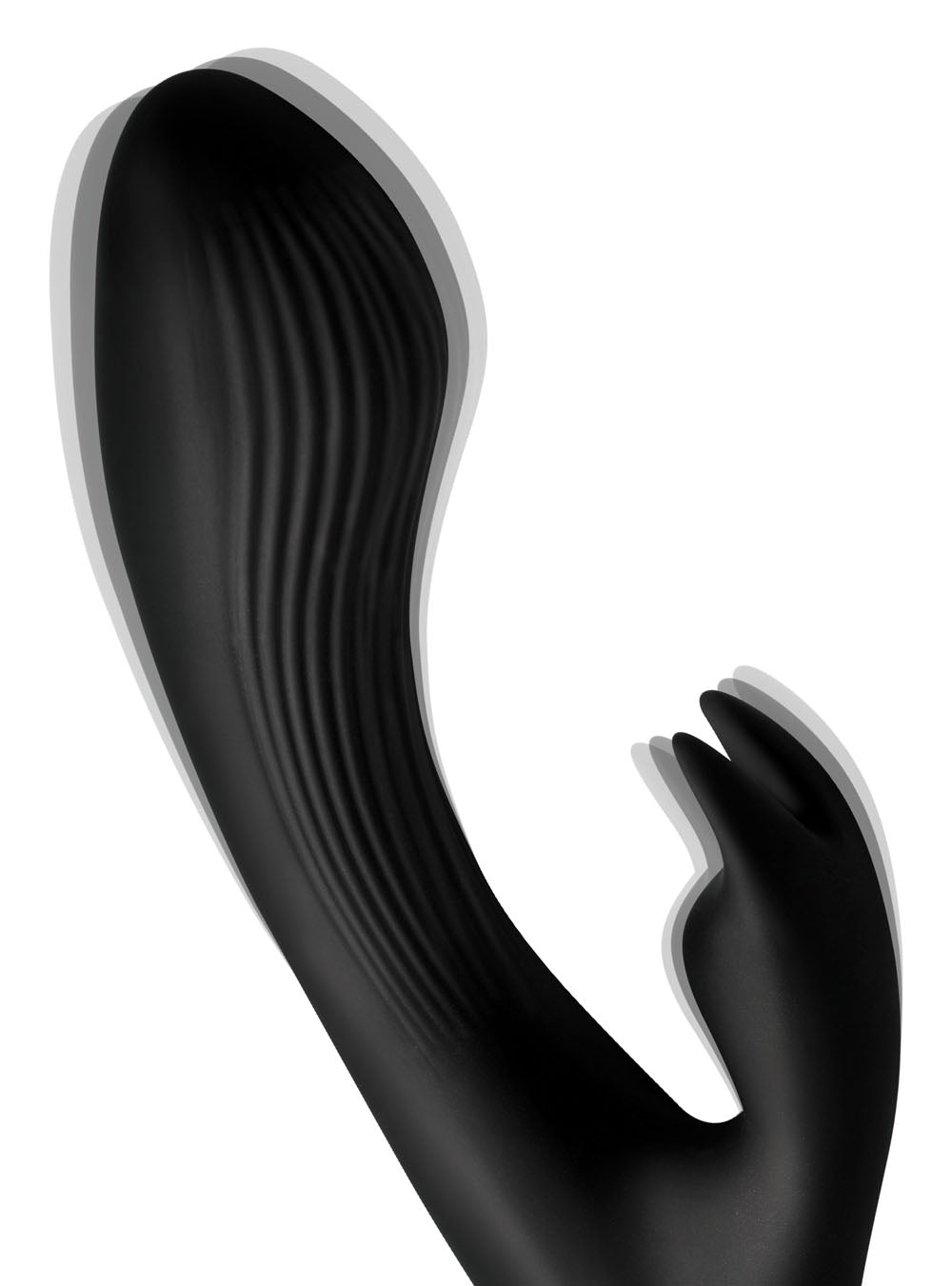 7x Bendable Silicone Rabbit Vibrator - Black