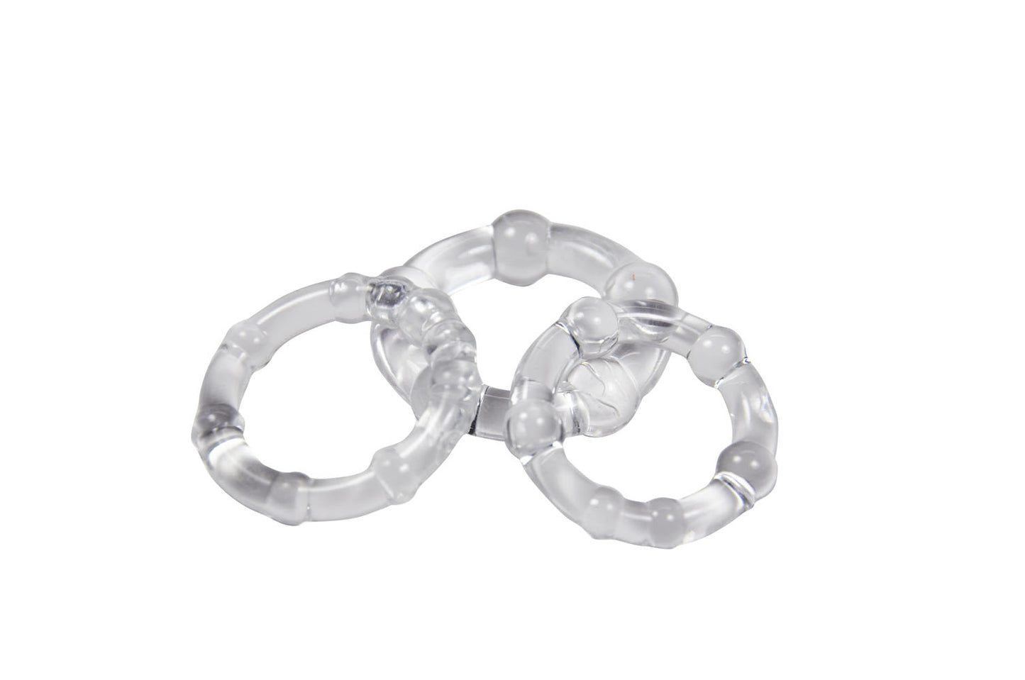 Cockring Combo Beaded - Clear